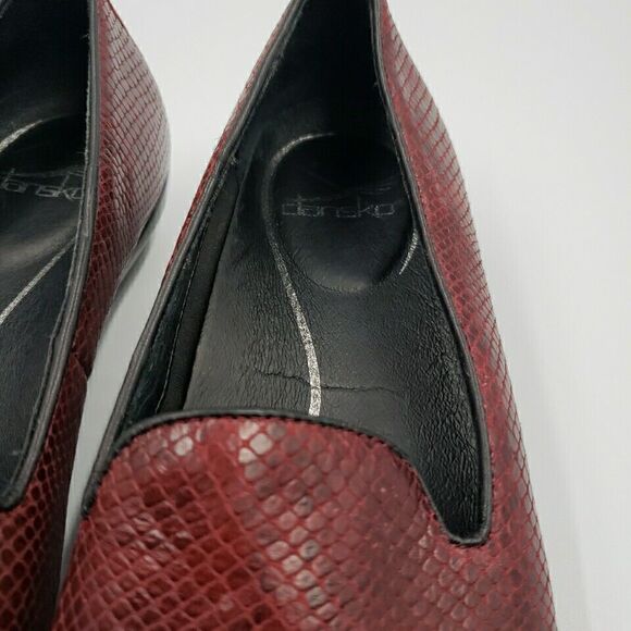 Dansko Womens Loafer Shoes Olivia Faux Snakeskin Leather Slip-On Loafer Size 38 - Picture 11 of 16